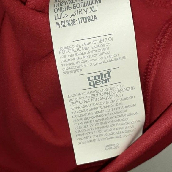 NOS Women's Sz XS RED Under Armour STORM Hoodie, Winterwear COLDGEAR Pullover - Picture 5 of 6